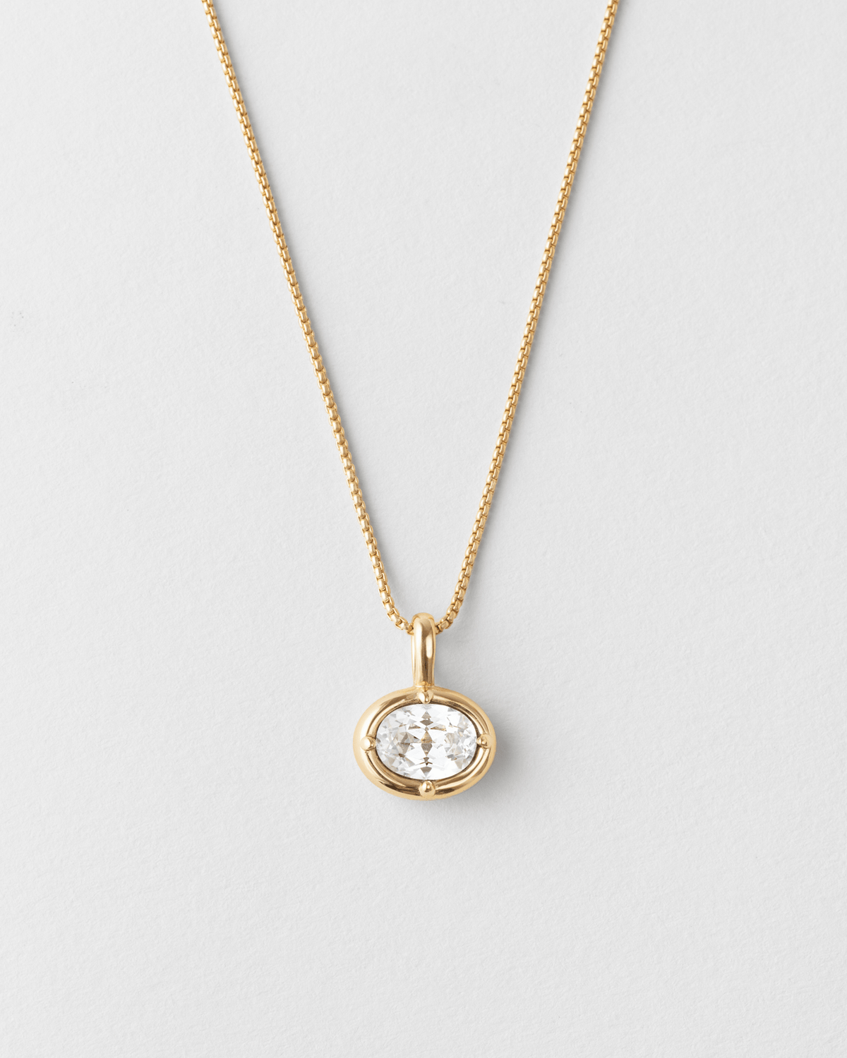 Medallion White Sapphire Necklace