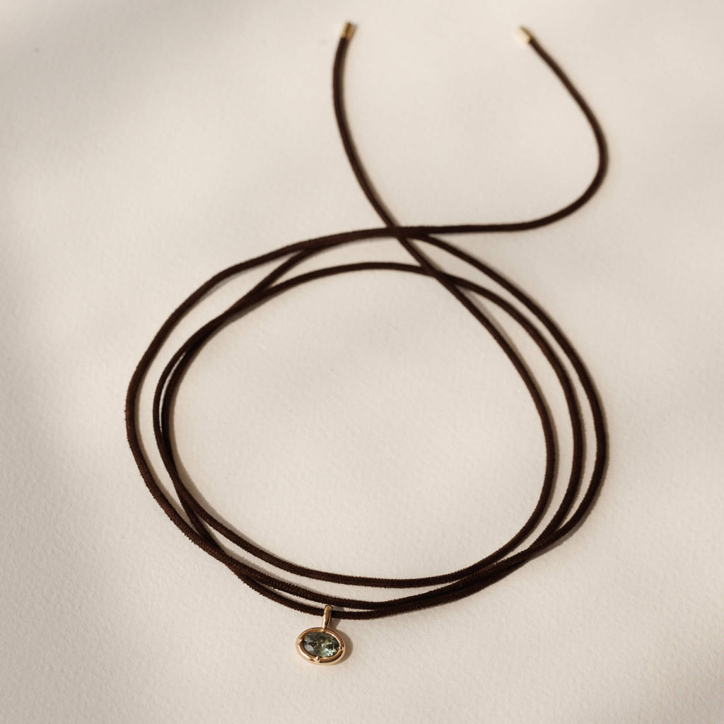 Medallion & Suede Cord Necklace