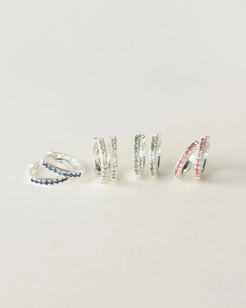 Aura Birthstone Huggie Hoops