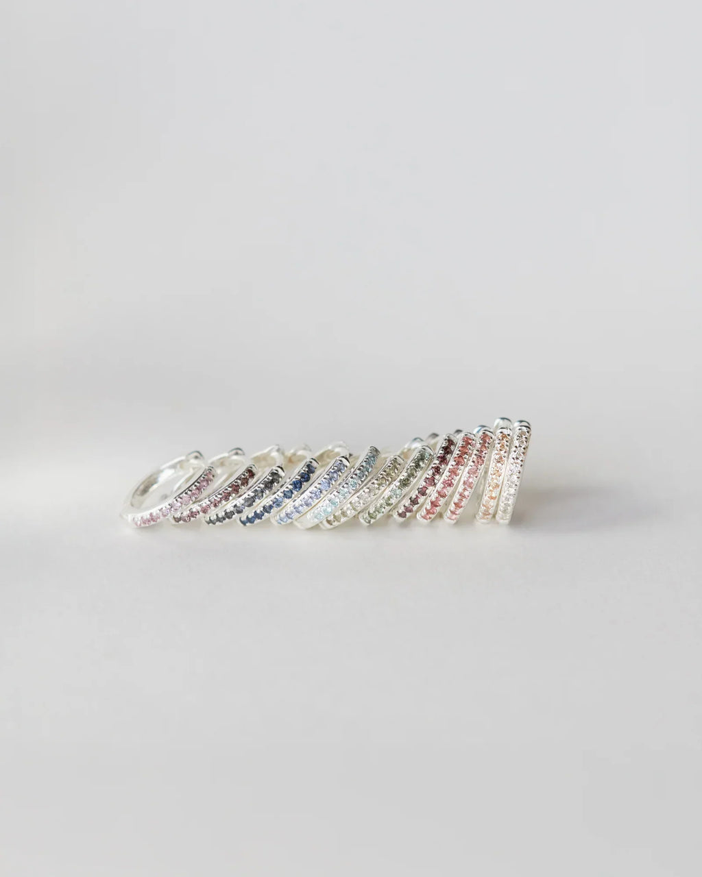 Aura Birthstone Huggie Hoops