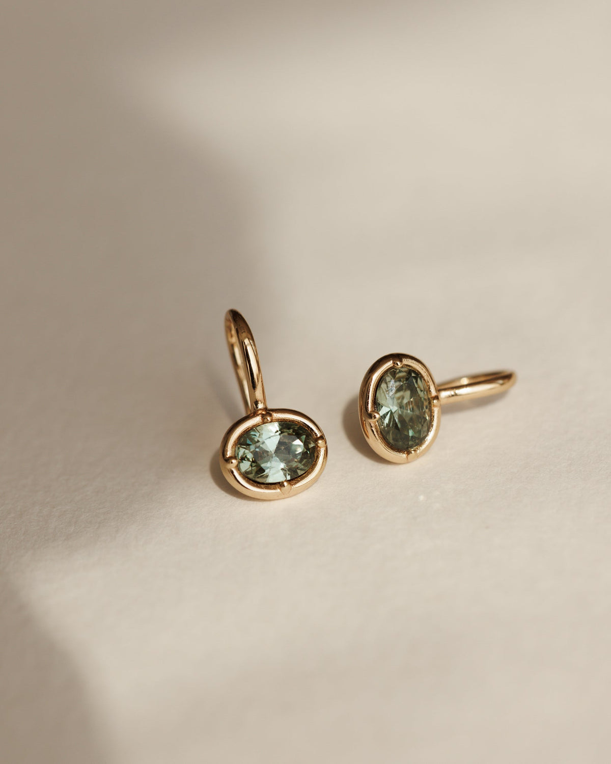 Medallion Moss Spinel Earrings