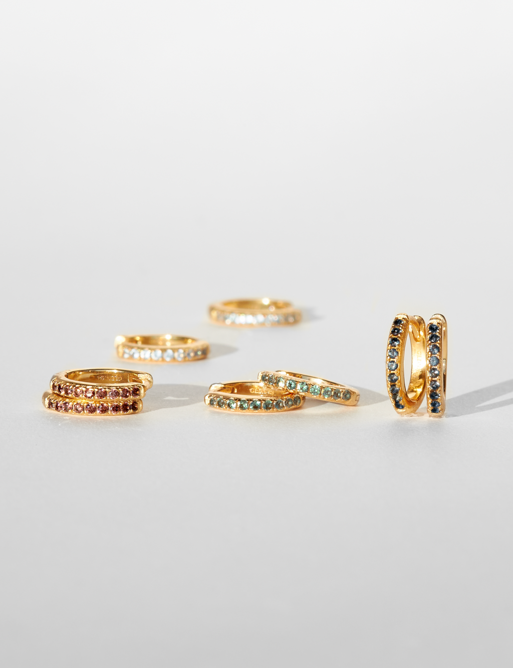 Aura Birthstone Huggie Hoops