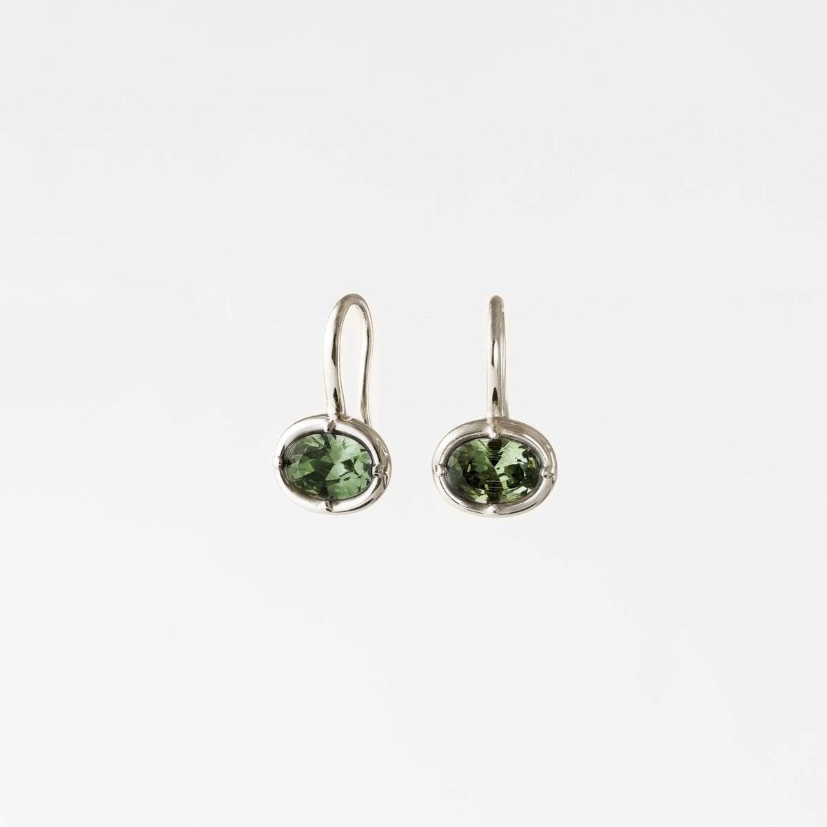 Medallion Moss Spinel Earrings